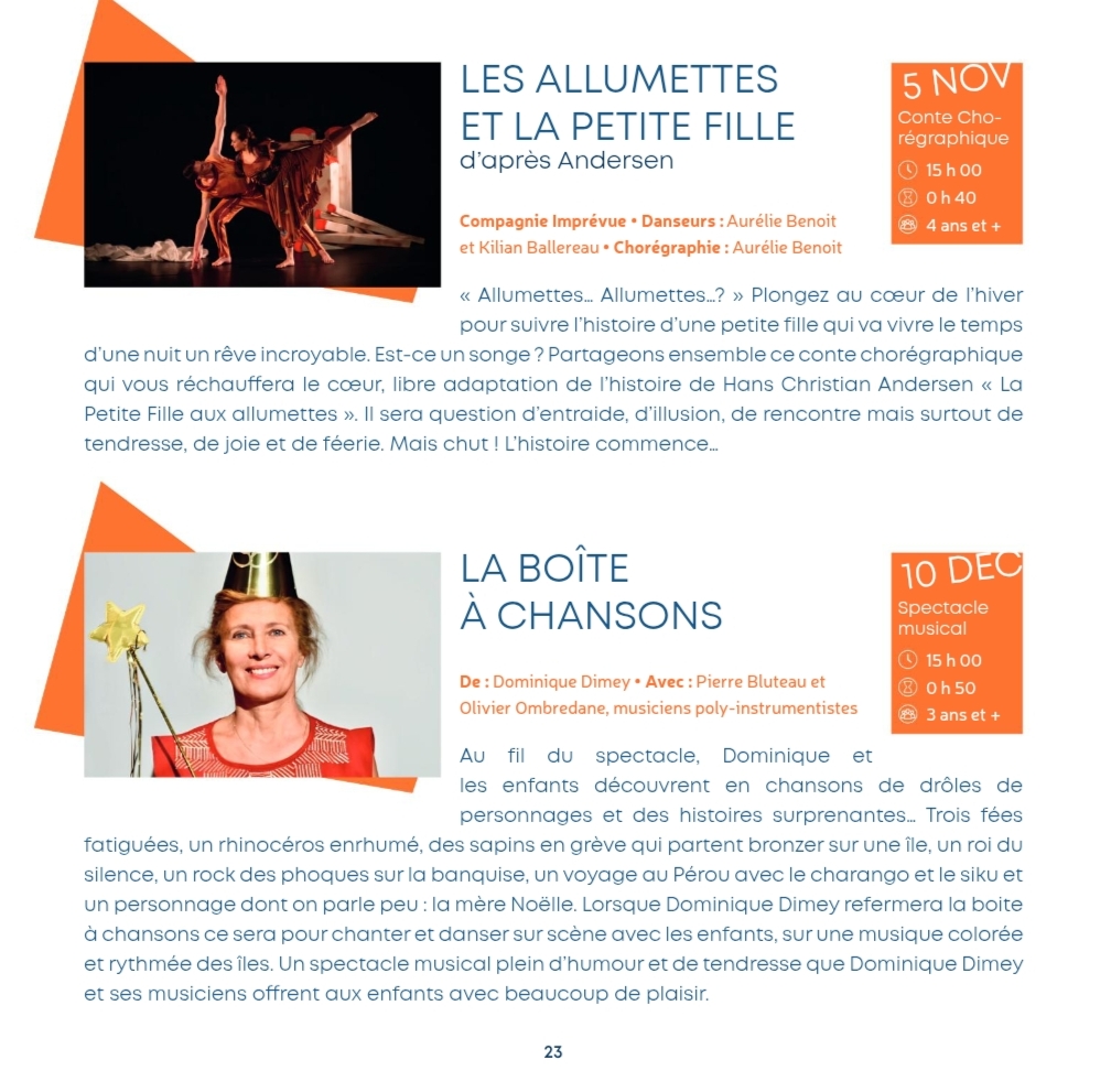 saison culturelle - garches - spectacles - spectacle jeune public - danse - noël