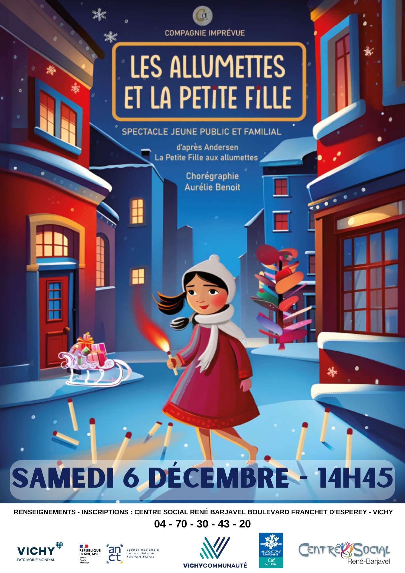 Danse - spectacle jeune public - conte - Noel - duo - Les allumettes et la petite fille -